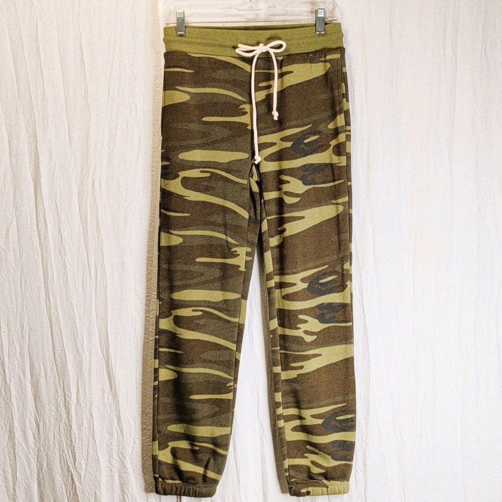 Alternative Apparel Eco-Fleece Dodgeball Pants Unisex Camouflage Small Relaxed